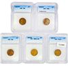 Image 1 : 1912-1921 Set (5) Wheat Cent ICG