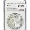Image 1 : 1987 American Silver Eagle NGC MS69