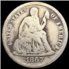 Image 1 : 1867-S Seated Liberty Dime NICELY CIRCULATED