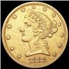 Image 1 : 1882 $5 Gold Half Eagle CLOSELY UNCIRCULATED