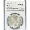 Image 1 : 1923-D Silver Peace Dollar NGC MS61