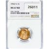 Image 1 : 1952-S Wheat Cent NGC MS67 RD