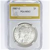 1887-O Morgan Silver Dollar PGA MS63