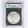 1935 Silver Peace Dollar GG MS67