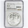 1987 American Silver Eagle NGC MS69