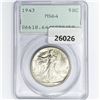 Image 1 : 1943 Walking Liberty Half Dollar PCGS MS64