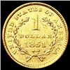 Image 2 : 1851 Rare Gold Dollar UNCIRCULATED