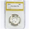 Image 1 : 1954 Franklin Half Dollar PGA MS64 FBL