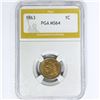 Image 1 : 1863 Indian Head Cent PGA MS64