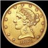 Image 1 : 1881 $5 Gold Half Eagle UNCIRCULATED