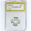 Image 1 : 1936-S Mercury Silver Dime PGA MS64 FSB