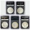 Image 1 : 1880-1902 Set (5) Morgan Silver Dollar UNC