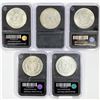 Image 2 : 1880-1902 Set (5) Morgan Silver Dollar UNC