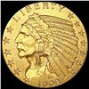 Image 1 : 1908 $5 Gold Half Eagle ABOUT UNCIRCULATED