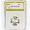 Image 1 : 1916 Mercury Silver Dime PGA MS65 FSB