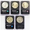Image 2 : 1923-1926 Set (5) Silver Peace Dollar