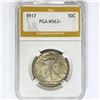 Image 1 : 1917 Walking Liberty Half Dollar PGA MS63+