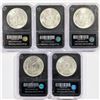 Image 2 : 1880-1890 Set (5) Morgan Silver Dollar PCS UNC