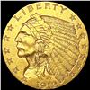 Image 1 : 1912 $2.50 Gold Quarter Eagle UNCIRCULATED