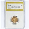 Image 1 : 1936 Wheat Cent PGA PR65 RED