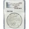 Image 1 : 2011 American Silver Eagle NGC MS69 25th Ann