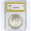 Image 1 : 1902 Morgan Silver Dollar PGA MS62