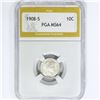 Image 1 : 1908-S Barber Dime PGA MS64