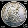 Image 1 : 1861-O CSA OBV Seated Liberty Half HIGH GRADE