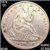 Image 1 : 1874-CC Seated Liberty Half Dollar LIGHTLY CIRC
