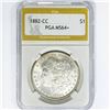 Image 1 : 1882-CC Morgan Silver Dollar PGA MS64+