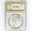 Image 1 : 1926 Silver Peace Dollar PGA MS63+