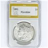 Image 1 : 1893 Morgan Silver Dollar PGA MS64