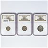 Image 1 : 1895 Set (3) Silver 3P, 6P, 1 Shil. S. AF. NGC