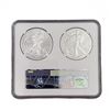 Image 2 : 2021 Silver Eagle T1 & 2 Set (2 Coins) NGC MS70
