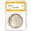 Image 1 : 1890-CC Morgan Silver Dollar PGA MS64