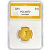 Image 1 : 2001 $10 1/4oz American Gold Eagle PGA MS70