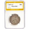 Image 1 : 1875-CC Seated Liberty Half Dollar PGA XF45