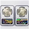 Image 2 : 1923 Set (2) Silver Peace Dollar NGC MS63