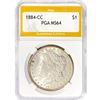 Image 1 : 1884-CC Morgan Silver Dollar PGA MS64