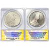 Image 2 : 1922-S, 1924 Set (2) Silver Peace Dollar ANACS