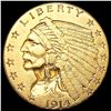 Image 1 : 1914 $2.50 Gold Quarter Eagle CLOSELY UNCIRCULATED