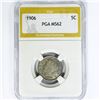 Image 1 : 1906 Liberty Victory Nickel PGA MS62