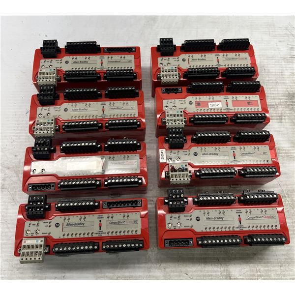 Lot of (8) Allen-Bradley #1791DS-IB8XOBV4 Safety I/O Devices