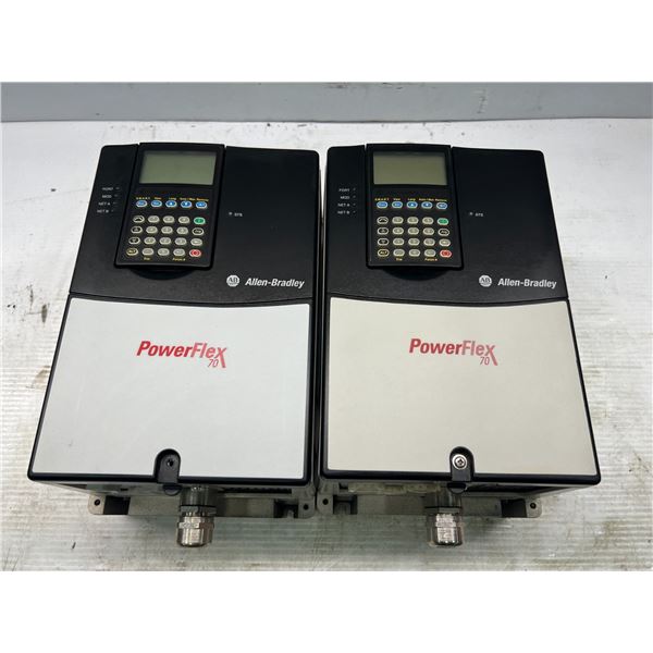 (2) Allen-Bradley #20A D 014 A 0 AYNANC0 PowerFlex 70 Drives