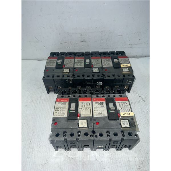 Lot of (5) General Electric Spectra RMS #SELA36AT0150 Circuit Breakers