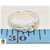 Image 1 : JP944-185 SILVER CZ RING SIZE 6 3G