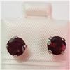 Image 1 : JP944-166 SILVER GARNET EARRINGS 2CT