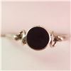 Image 1 : JP944-168 SILVER BLACK ONYX RING SIZE