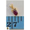 Image 1 : JP944-186 14K RUBY DIAMOND PENDANT
