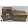 Image 1 : 2 PC VINTAGE TRUNK STYLE STORAGE BOXES